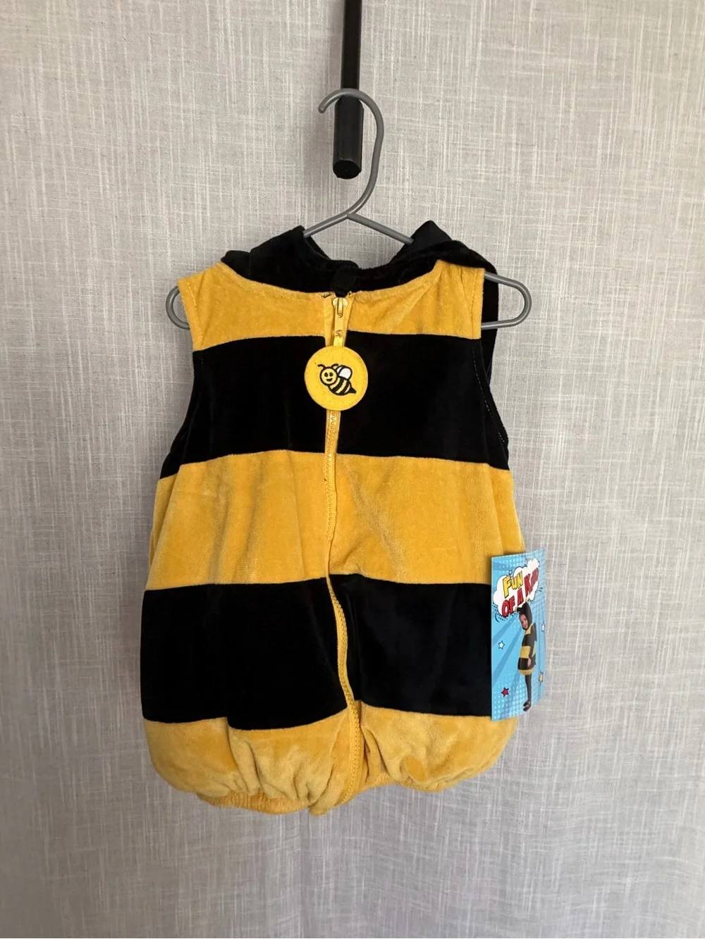 Yellow & Black Striped Bee Costume Romper